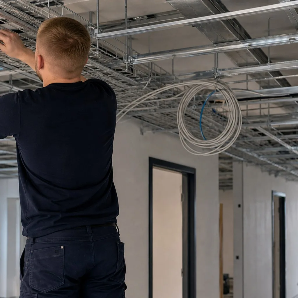 Diskret elinstallation i et færdigt erhvervsmiljø