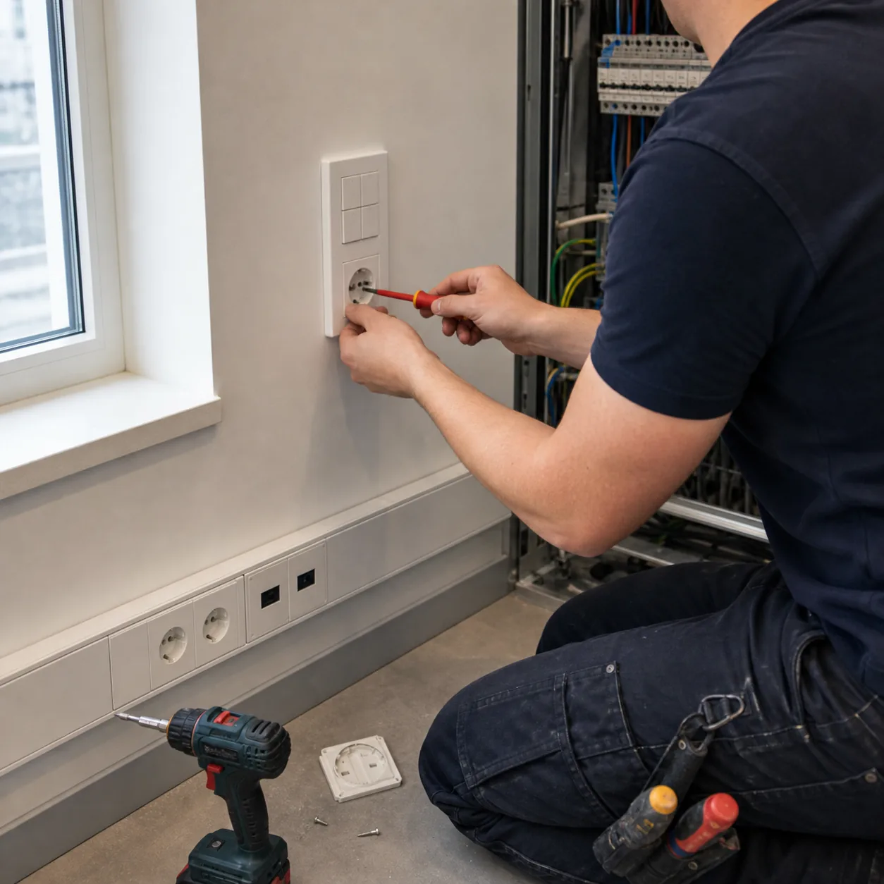 Elektriker udfører aftalt installation ordentligt